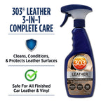 303 | 3 In 1 Leather Cleaner 473ml - Limpiador y protector de interiores de piel