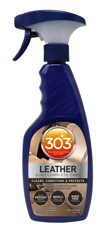 303 | 3 In 1 Leather Cleaner 473ml - Limpiador y protector de interiores de piel