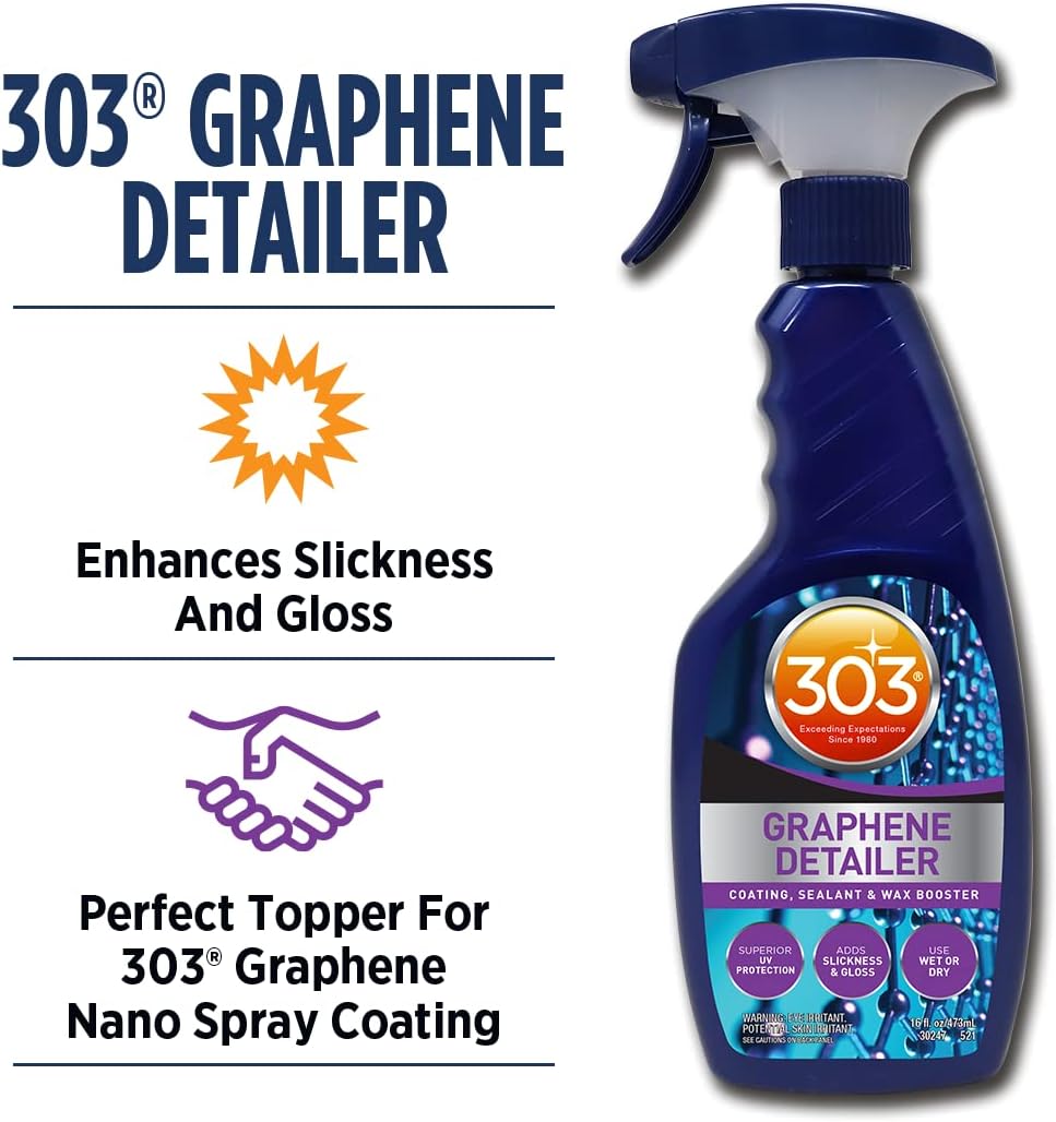 303 - Graphene Detailer - Detallador de grafeno para auto de alto rendimiento – Brillo, protección y potenciador de recubrimientos cerámicos - 473ml