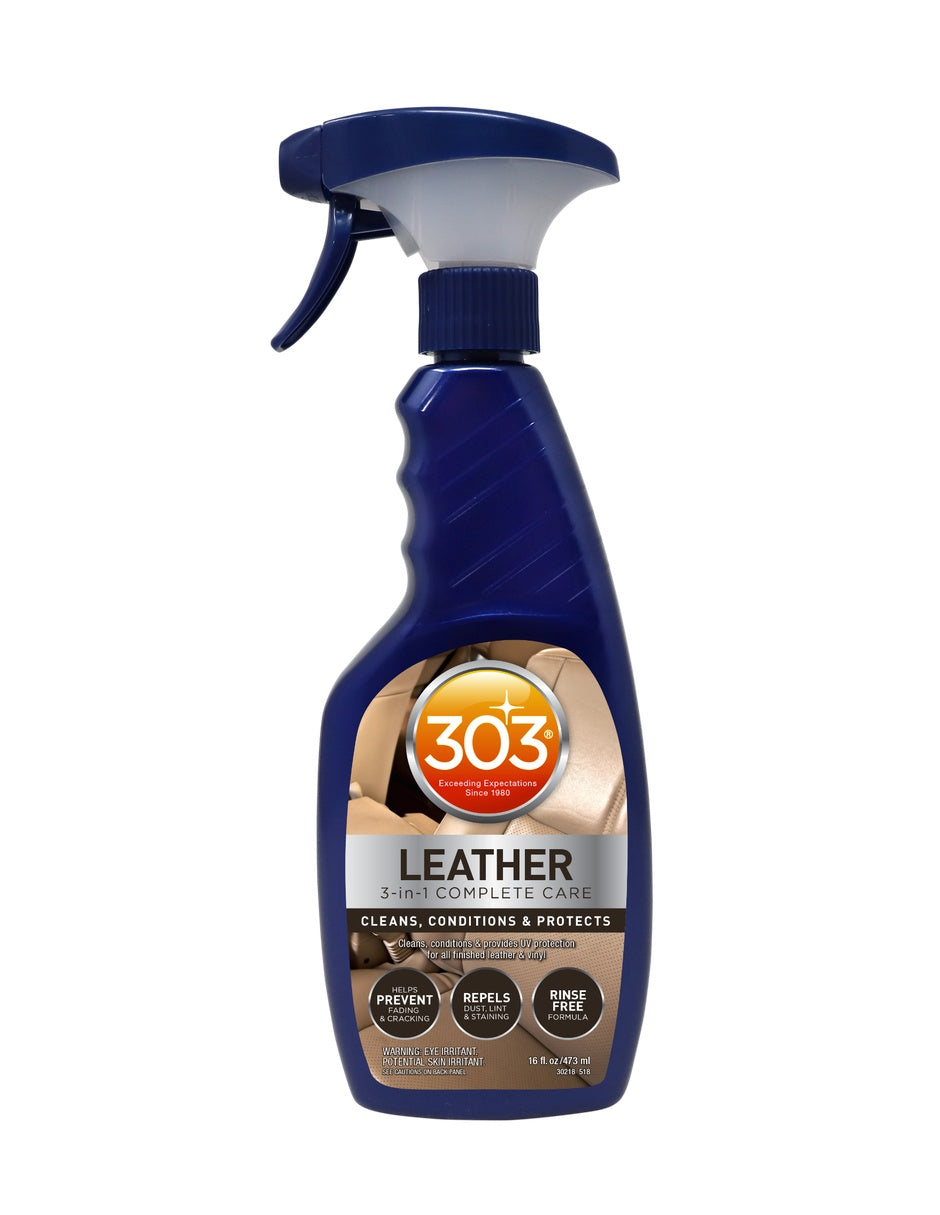 303 | 3 In 1 Leather Cleaner 473ml - Limpiador y protector de interiores de piel